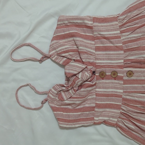 Roxy Under the Cali Sun Striped Mini Dress, Color Baked Clay Size S - Picture 4 of 16